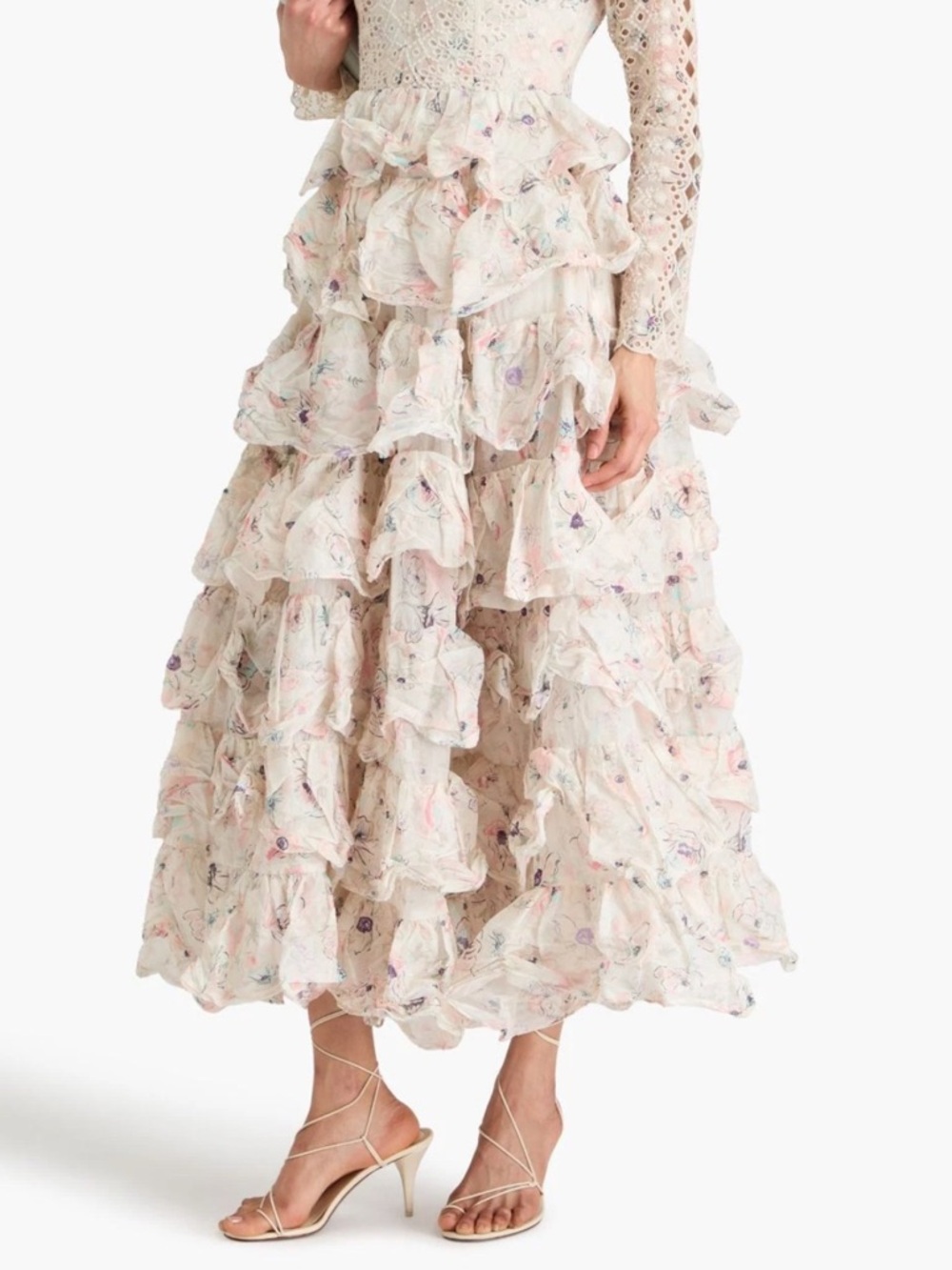 Zimmermann Blush Floral Embroidered Maxi Dress